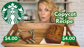 Starbucks Banana Bread vs Homemade Copycat Recipe  Easy to Make [upl. by Ettevy]