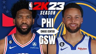 76ERS vs WARRIORS  March 25 2023  202223 SEASON  NBA 2K23 [upl. by Iggie725]