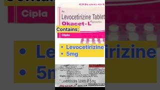 Okacet L tablet  okacet l tablet uses levocetirizine tablet for common cold medicine shorts [upl. by Aleakam]