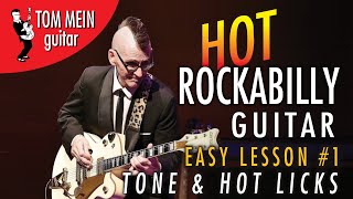 Hot Rockabilly Guitar Lesson 1  TONE AND LICKS [upl. by Elocon]