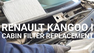 RENAULT KANGOO I CABIN FILTER CHANGE [upl. by Pontius]