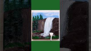 Easy painting Yosemite waterfall shorts acrylicpainting acrylicpaintingtechniques yosemite [upl. by Andersen44]