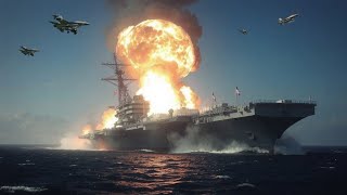 Quick response Russia sinks the largest US aircraft carrier carrying 980 trucks of ammunition [upl. by Llerrat]