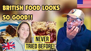 American Reacts to 13 Foods I Had Never Tried Before Moving to The UK [upl. by Ivz]