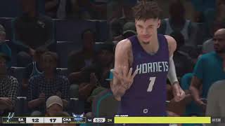 Kelly Olynyks Debut NBA 2K25 San Antonio Spurs Rebuild vs Hornets [upl. by Cassandry]