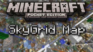 SkyGrid PE Survival Map  Minecraft Pocket Edition [upl. by Bordiuk]