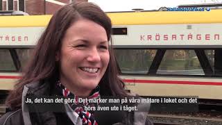 Hallandstrafiken om lövhalka på järnvägsspåren [upl. by Giuditta]