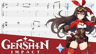 Genshin Impact  Lantern Rite OST Fingerstyle Guitar Tabs [upl. by Luhar]