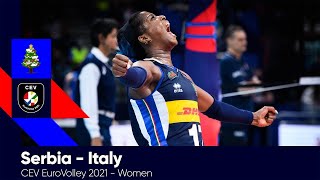 THE FINAL Italy vs Serbia I CEV EuroVolley 2021 Women I Holidays Special [upl. by Subak]