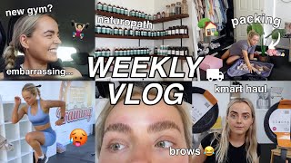 WEEKLY VLOG  NATUROPATH  PACKING  NEW GYM KMART HAUL  BROW LAMINATION  HOUSE  Conagh Kathleen [upl. by Maurine]