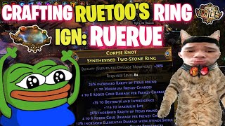 MIRROR CRAFTING RUETOOS RARITY RING SO I CAN GO BACK TO PLAYING WoW  Path of Exile 325 [upl. by Dalohcin]