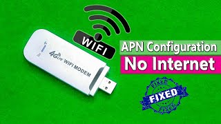 4G LTE USB WiFi Modem No internet Problem Solution 4G LTE Wifi Modem APN Configuration Modem WiFi [upl. by Kenyon30]