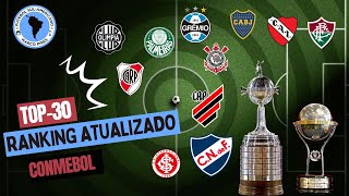 Ranking Conmebol ATUALIZADO  Sorteio Libertadores e SulAmericana 2024  Como está seu time [upl. by Aligna]