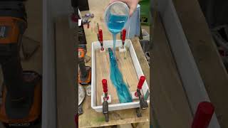 Pouring a custom charcuterie board resin liveedge satisfying [upl. by Lorie]