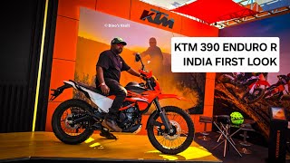 KTM 390 Enduro R India Model Walkaround Review First Look [upl. by Bertolde]