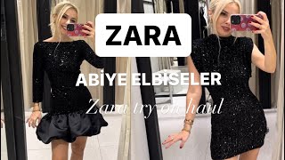 ZARA  ABİYE ELBİSELER  ZARA TRY ON HAUL [upl. by Yrogiarc]