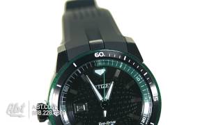 Citizen EcoDrive Ecosphere Golf Black Mens Watch AW150503E  Overview [upl. by Aninat531]