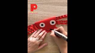 Como hacer un cangrejito de papel manualidades diy craft [upl. by Serra977]