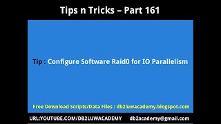 Tips n Tricks Part 161 Configure Software Raid0 for IO Parallelism [upl. by Anwahsiek275]