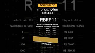 Resultados acumulados 12 meses do RBRP11 na segunda semana de Julho [upl. by Asecnarf]