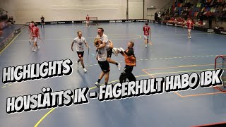 Highlights Hovslätts IK  Fagerhult Habo IBK InnebandyFloorball [upl. by Letty]