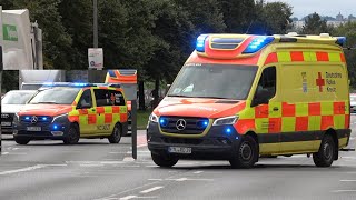 Neues NEF NEF  RTW des DRK KV Freital  Rettungswache Freital auf Einsatzfahrt in Dresden [upl. by Magnus]