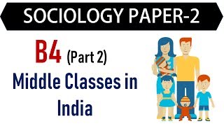 Socio Paper 2  B4 Part 2  Middle Classes in India [upl. by Eilsil477]