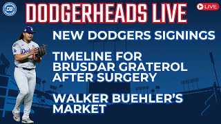 DodgerHeads Live Brusdar Graterols surgery Walker Buehler updates amp Dodgers new signings [upl. by Yael]