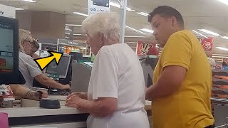 Rude Cashier Shames Elderly Woman at Grocery Store [upl. by Fortunato]