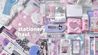 ASMR ♡ kawaii stationery haul aesthetic unboxing 🍥 chill ☾ no bgm  links [upl. by Annabela]