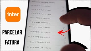 COMO PARCELAR BOLETO DE FATURA A PAGAR NO APP BANCO INTER [upl. by Danieu]