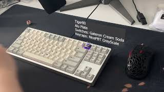 Tiger80  Alu plate  Gateron Cream Soda  NicePBT GreyScale [upl. by Tandie]