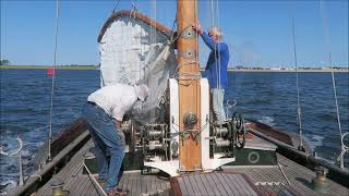 Sailing away from Oudeschild Texel  Lemsteraak Wadwaai 202306 [upl. by Ednargel]