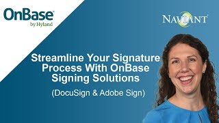 OnBase Signature Integrations Integrating with DocuSign and Adobe Sign [upl. by Jamal]