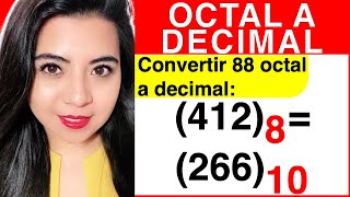 CONVERTIR de OCTAL a DECIMAL  Ejercicio 5 [upl. by Hermy995]