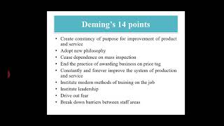 Edward Deming s 14 points [upl. by Zetrac979]