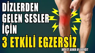 DİZLERDEN GELEN SESLER İÇİN 3 ETKİLİ EGZERSİZ aktifizyo fiziktedavi dizağrısı [upl. by Fabyola395]