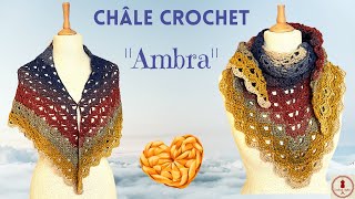 CHALE au CROCHET quotAmbraquot  carolinesophiecreations [upl. by Sayers]