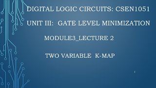 module3lecture2Two variable k map [upl. by Enailil998]