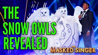 The Snow Owls REVEALED  The Masked Singer [upl. by Yunfei21]