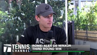 Alex de Minaur Talks Finding His Footing On Clay And Roland Garros Expectations  Rome Third Round [upl. by Holmen836]