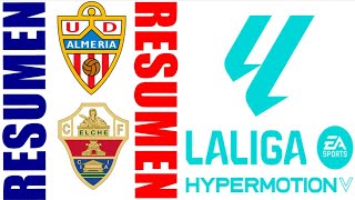 Elche CF 12 UD Almería Resumen  La Liga 2  20242025 [upl. by Berglund]