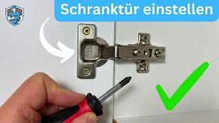 Schranktür einstellen einfache Anleitung  Schritt für Schritt   ✅ [upl. by Fennie]