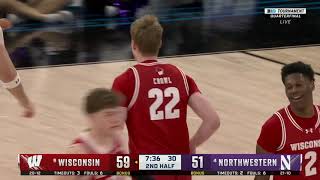 Wisconsin Basketball Highlights vs Northwestern 31524 [upl. by Porcia]