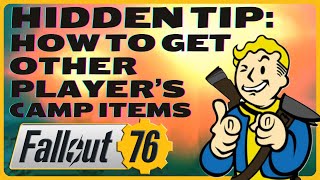 Fallout 76 Hidden Tip To Get Camp Items From Your Team [upl. by Rector]