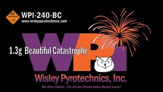 Wisley Pyrotechnics Inc WPI240BC Beautiful Catastrophe 13g firework fan cake [upl. by Atikam102]