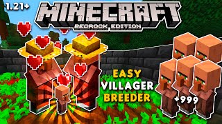 EASY Villager Breeder in Minecraft BedrockPE 121 MCPEXBOXPS4SWITCHW10  Tutorial [upl. by Holms]