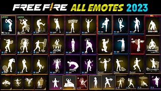 Free Fire All Emotes  All Emotes Collection In Free Fire  Free Fire All Emotes 2017 To 2023 Video [upl. by Ekenna]