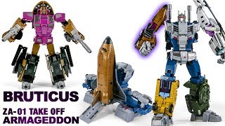 Transformers G1 Zetatoys Bruticus Armageddon ZA01 Take off BLAST OFF Space Shuttle Robot Toys [upl. by Glynn]