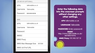 How to set up your APN settings and get online  Talkmobile [upl. by Aleil]